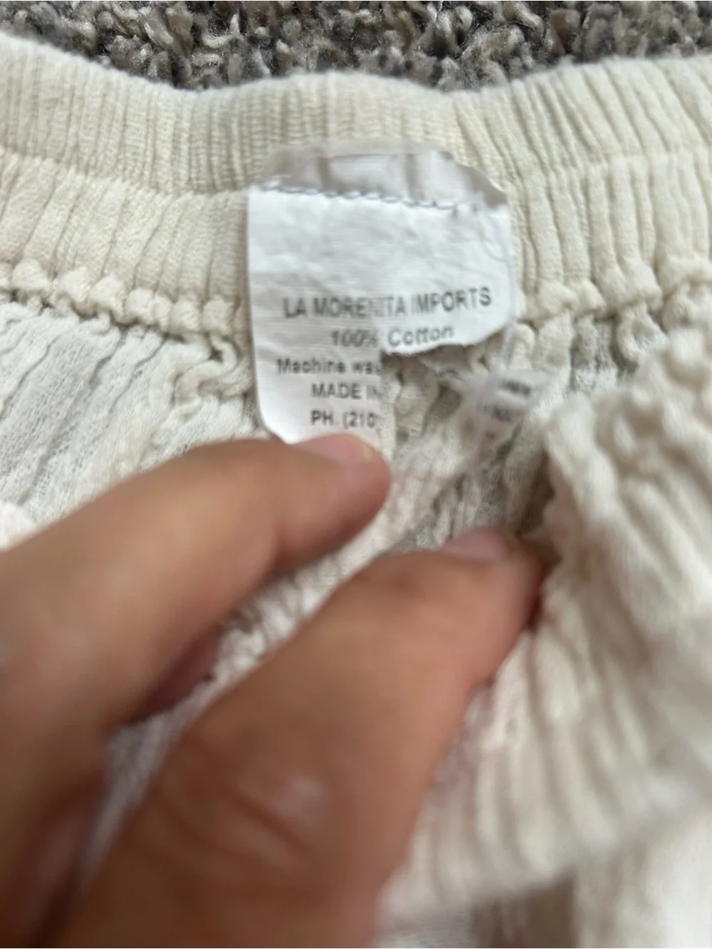 N/A 100% cotton